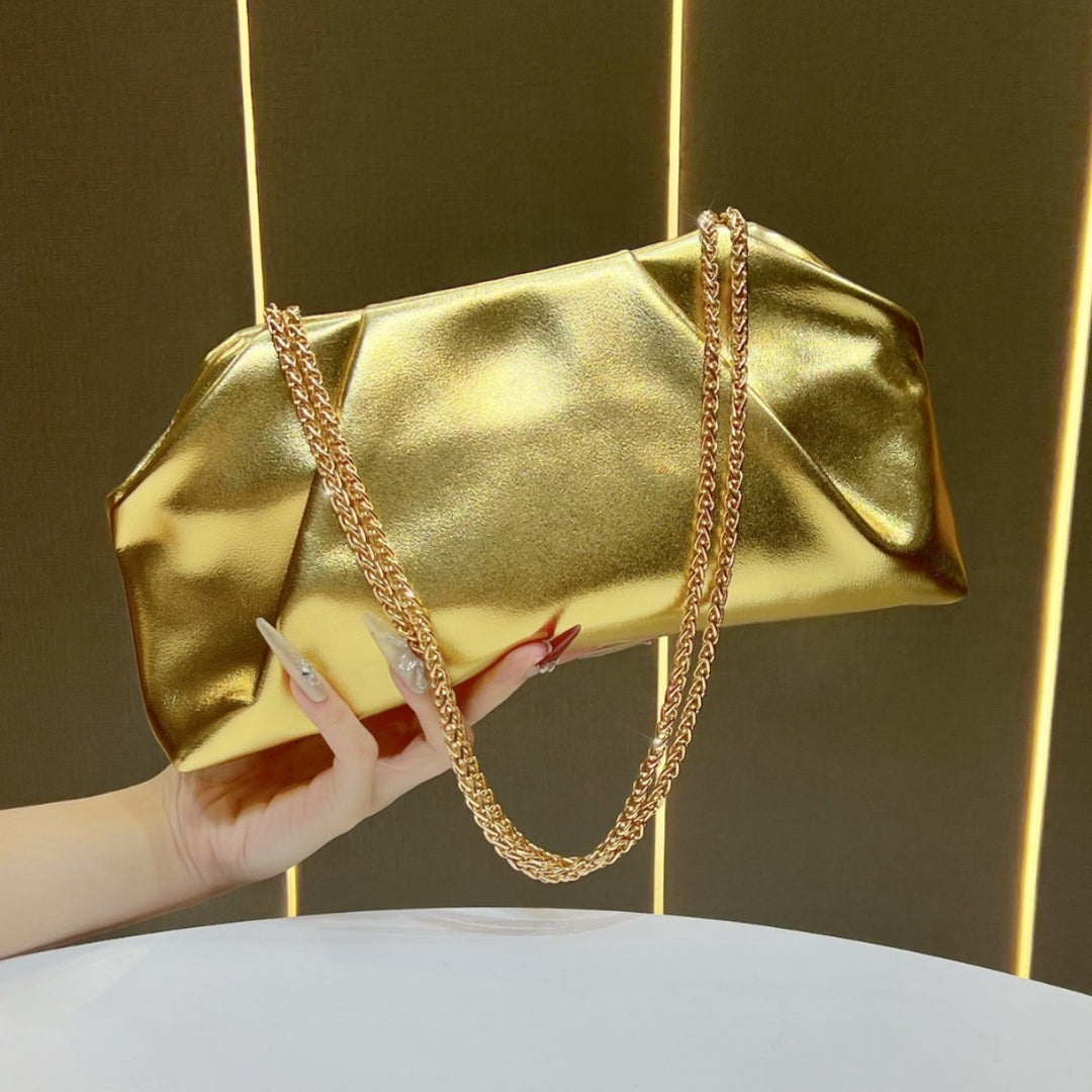 Stylish Metallic Evening Handbag