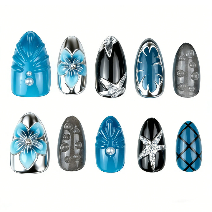 Artificial nail set with extravagant design Kalsten