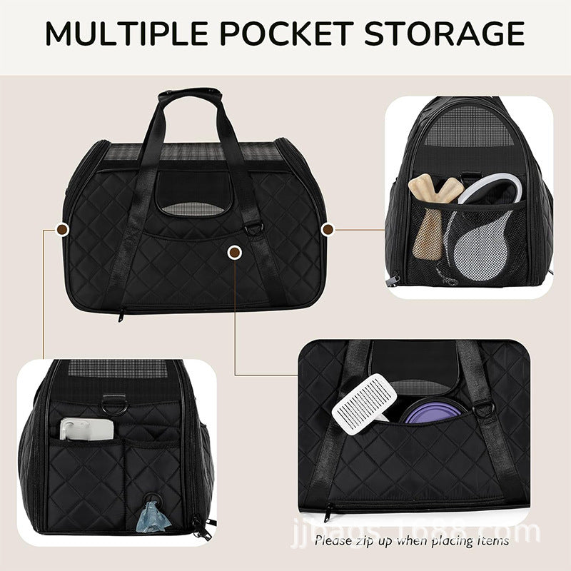 Closed pet transport bag with breathable mesh Kalsten
