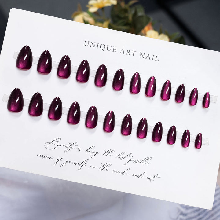 Glossy Press-On Nail Art Set