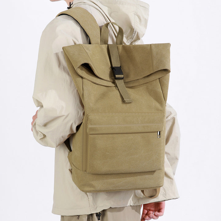 Roll-Top Canvas Backpack