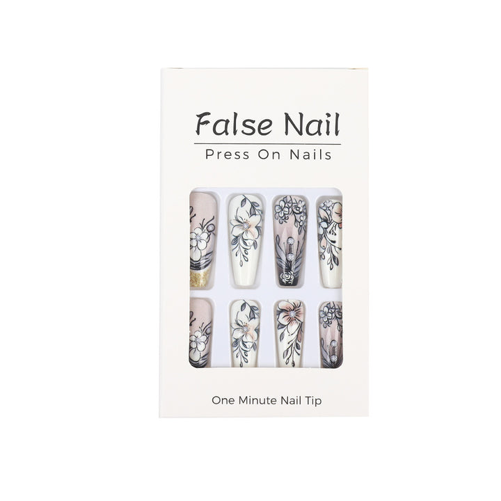 Art Nail Set with Artistic Floral Decorations Kalsten