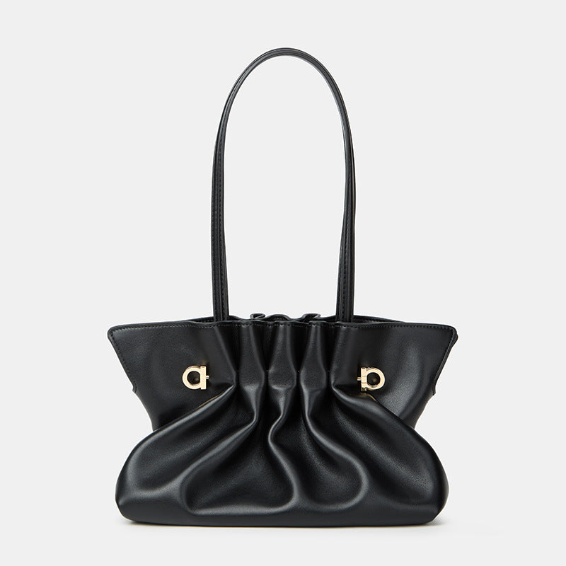 Elegant Pleated Handheld Tote Bag