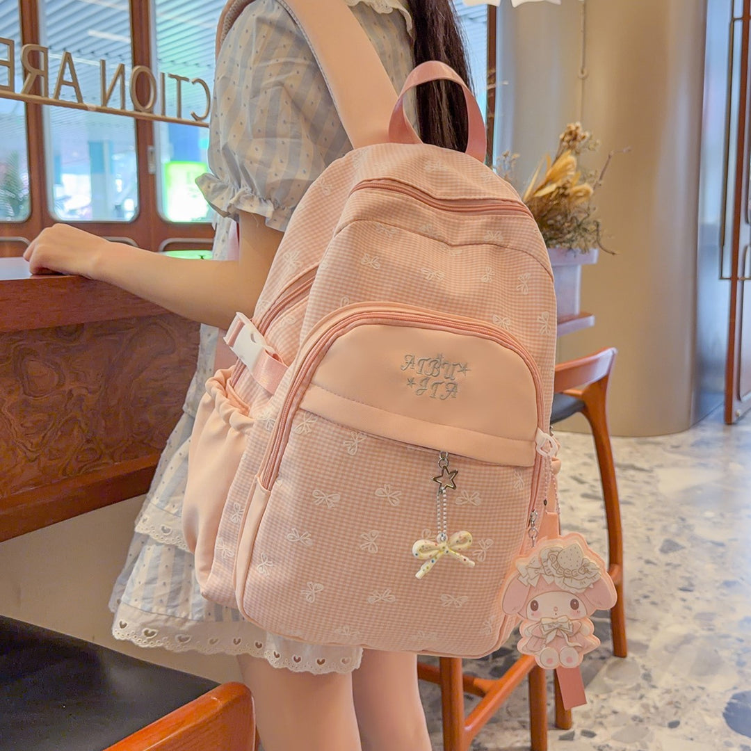 Stylish Checker Patterned Backpack Kalsten