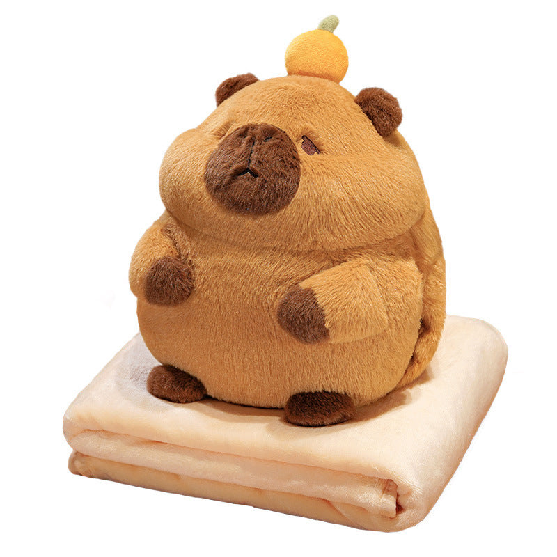 Cute plush pig cuddle set with fleece blanket