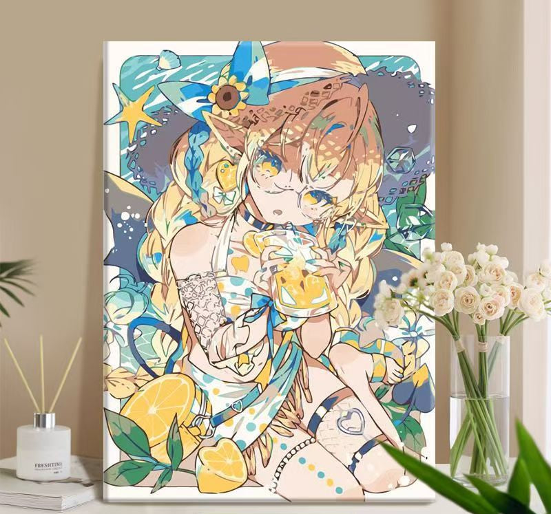 Whimsical Anime-Themed Canvas Art Print Kalsten