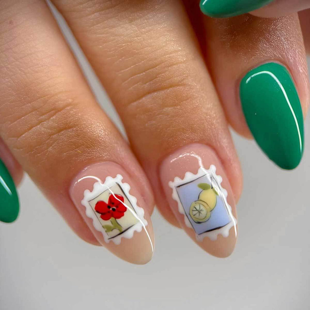 Playful Stamp-Inspired Nail Art Set