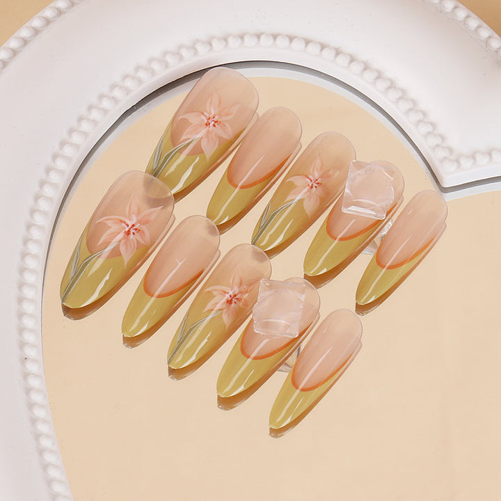 Floral Design Press-On Nails Set Kalsten