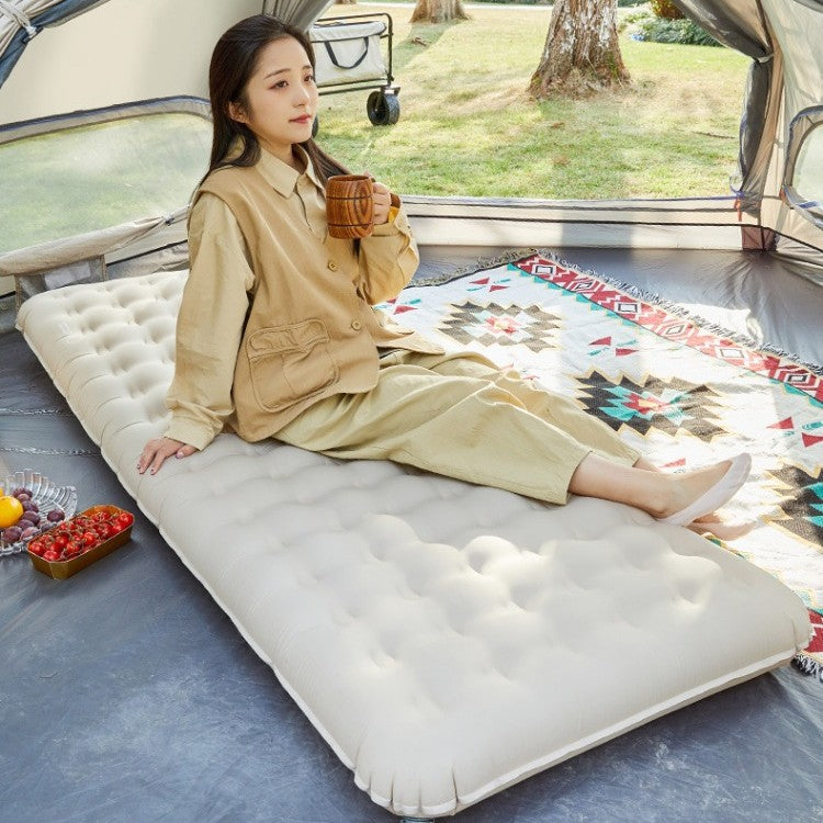 insulated lightweight inflatable camping sleeping pad with quilted tufted top Kalsten