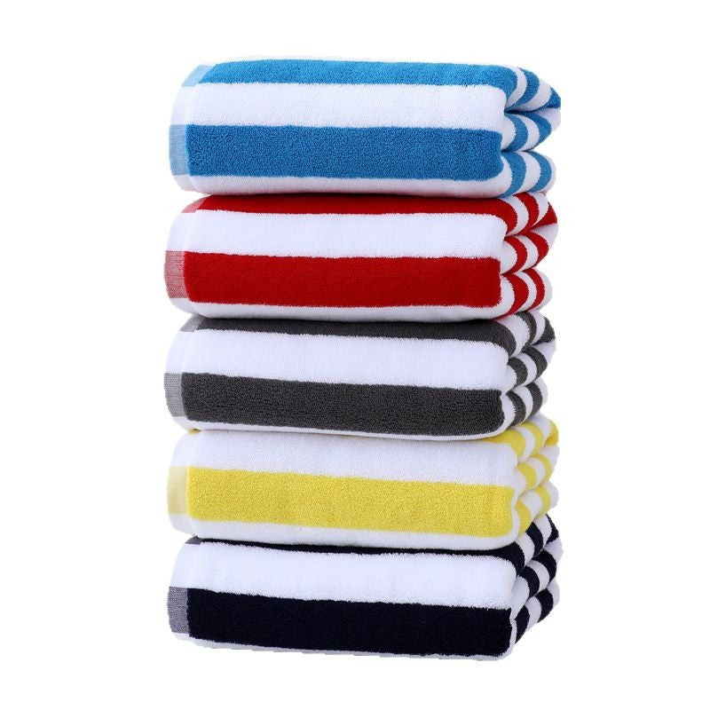 Terry Bath Towel With Vivid Stripe Pattern Kalsten