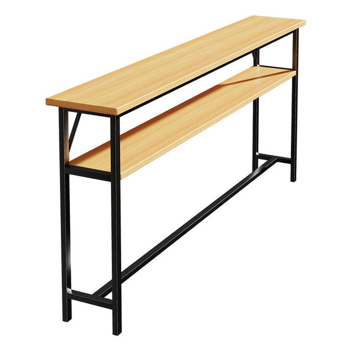 Narrow Industrial Console Table with Slim Profile