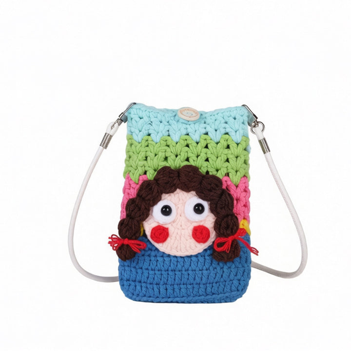 Cute Character Crochet Mini Crossbody Bag