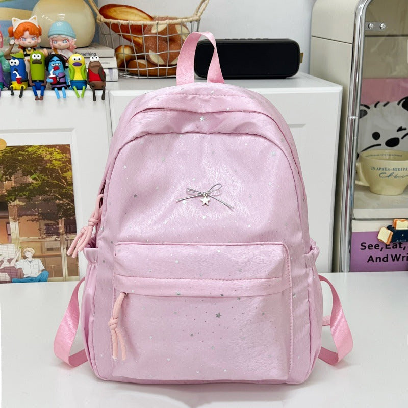 Stylish Sparkling Bow-Embellished Backpack Kalsten