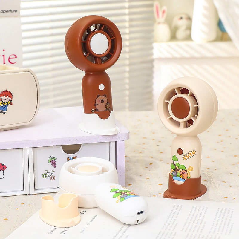 Women Handheld Mini-Fan with USB Charging Function and Ergonomic Design Kalsten