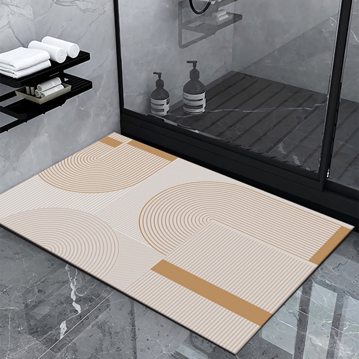 Geometric Pattern Bathroom Mat Kalsten