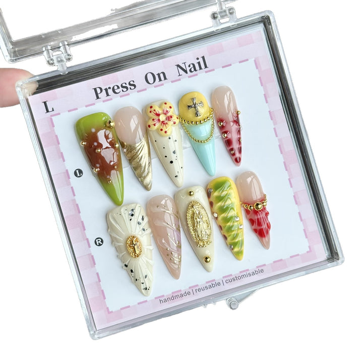 Artisan Decorative Press-On Nail Set
