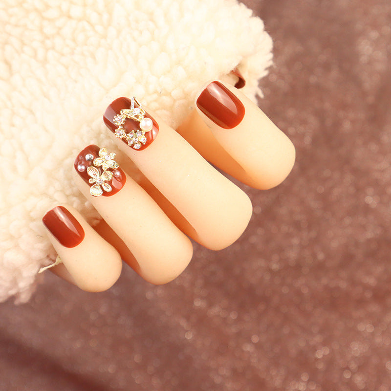 Decorative Rhinestone Press-On Nail Set