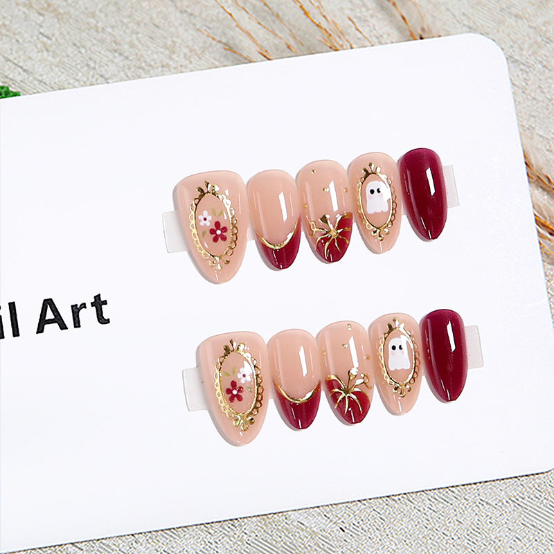 Artful nail tips with autumn design Kalsten