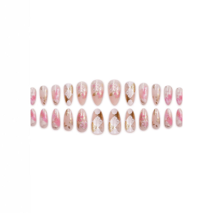 Floral Elegant Press-On Nail Art Set Kalsten