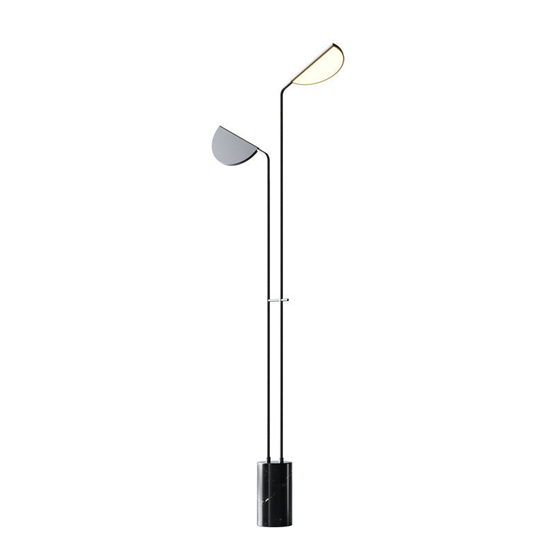 Modern Adjustable Floor Lamp with Dual Shades