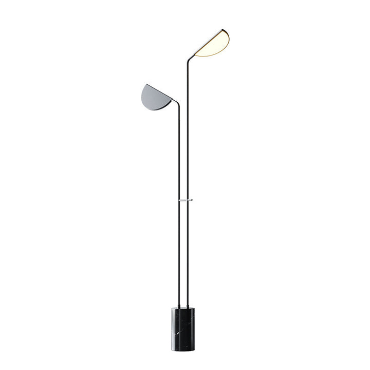 Modern Adjustable Floor Lamp with Dual Shades