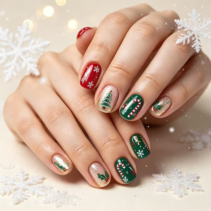 Festive Holiday Nail Art Design Kalsten