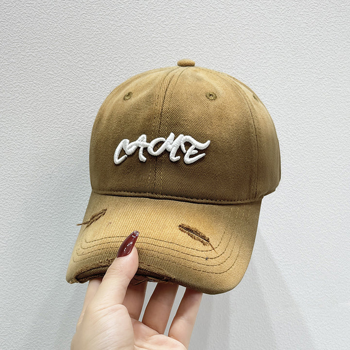 Men's Distressed Front Embroidered Baseball Cap Kalsten