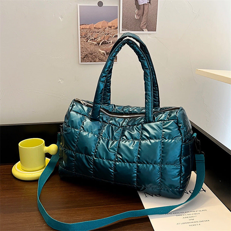 Puffer-Style Multi-Functional Travel Handbag