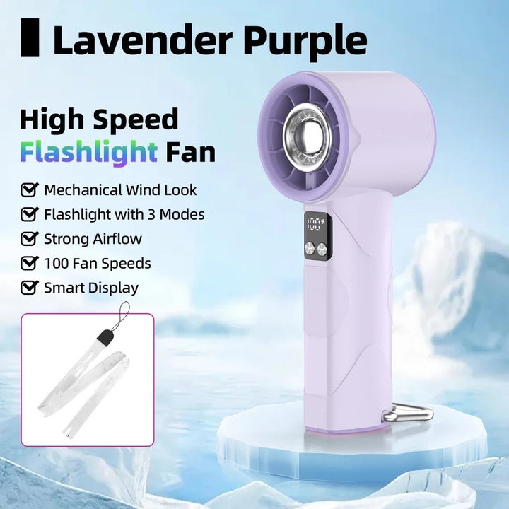 Women's high-speed handheld fan with integrated LED light Kalsten