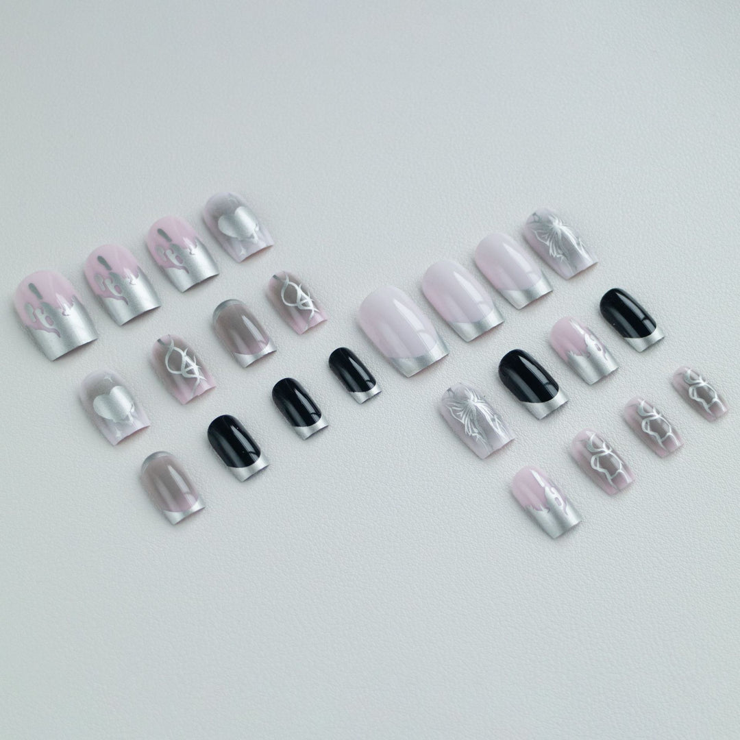Artistic Nail Design with Unique Patterns