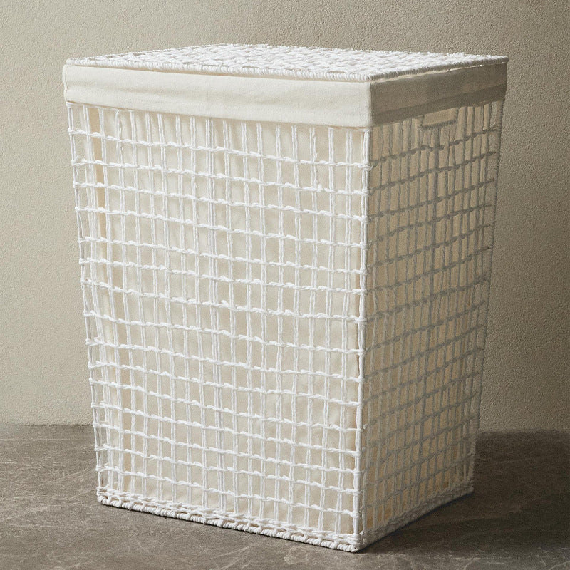 Modern laundry basket with embroidered pattern Kalsten