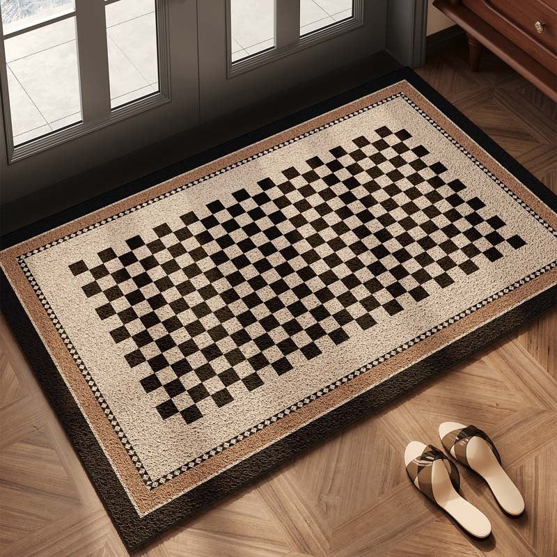 Checkerboard Pattern Welcome Mat Kalsten