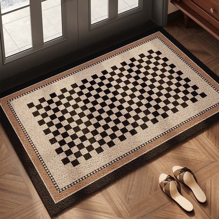 Checkerboard Pattern Welcome Mat Kalsten