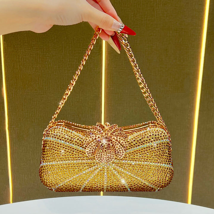Rhinestone-Studded Evening Purse