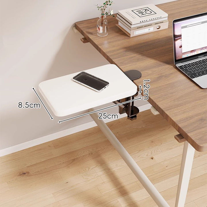 Clamp-On Adjustable Under-Desk Extension Work Surface