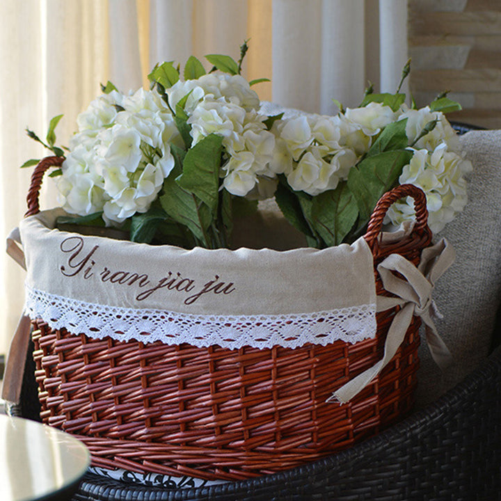 Decorative Wicker Storage Basket Kalsten