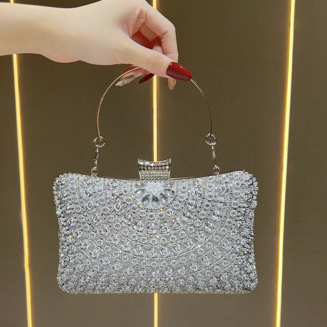 Rhinestone-Embellished Evening Clutch