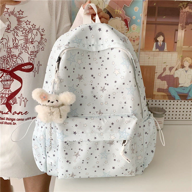Backpack with Thoughtful Compartments and Trendy Star Motif Kalsten