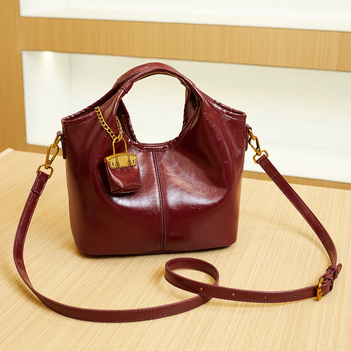 Elegant Handheld Tote Bag with Detachable Mini Pouch