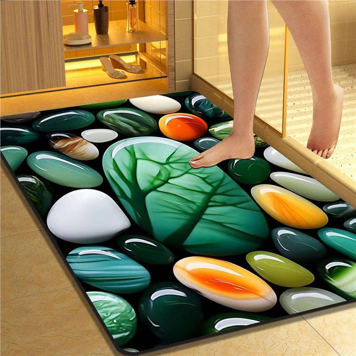 Natural Stone Patterned Bath Mat Kalsten