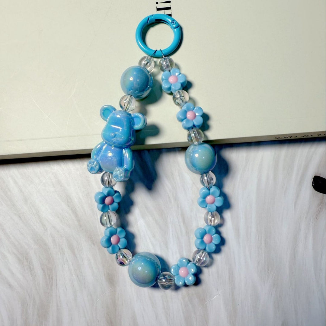 Playful Bear-Themed Beaded Keychain kalsten
