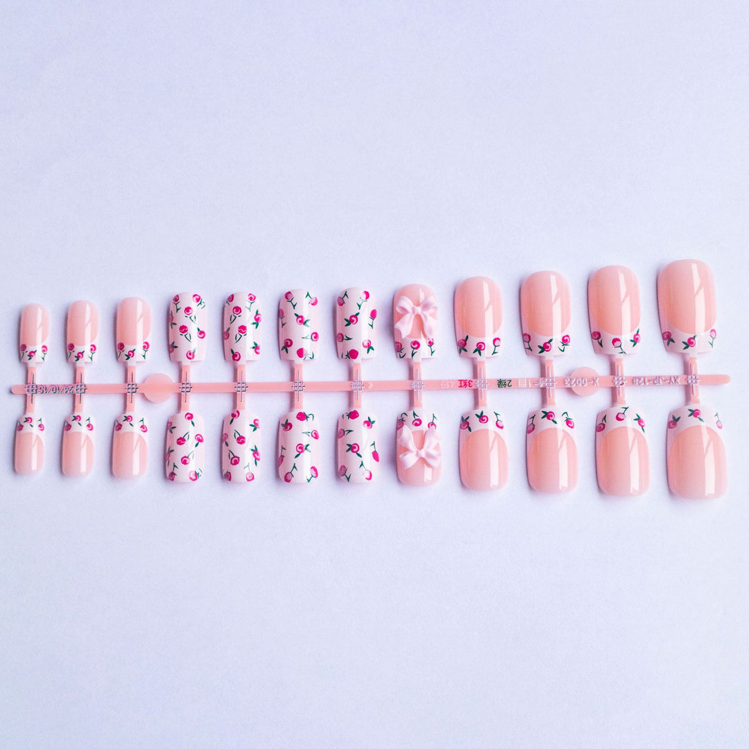 Floral Bow Nail Art