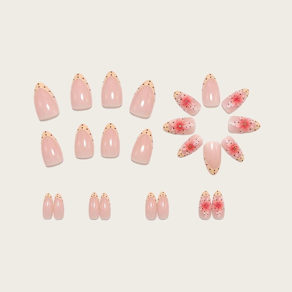 Nail art with floral 3D flower design and elegant color gradient Kalsten