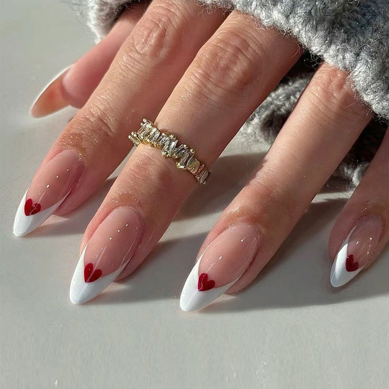 Heart-Accent Press-On Nail Art Set Kalsten