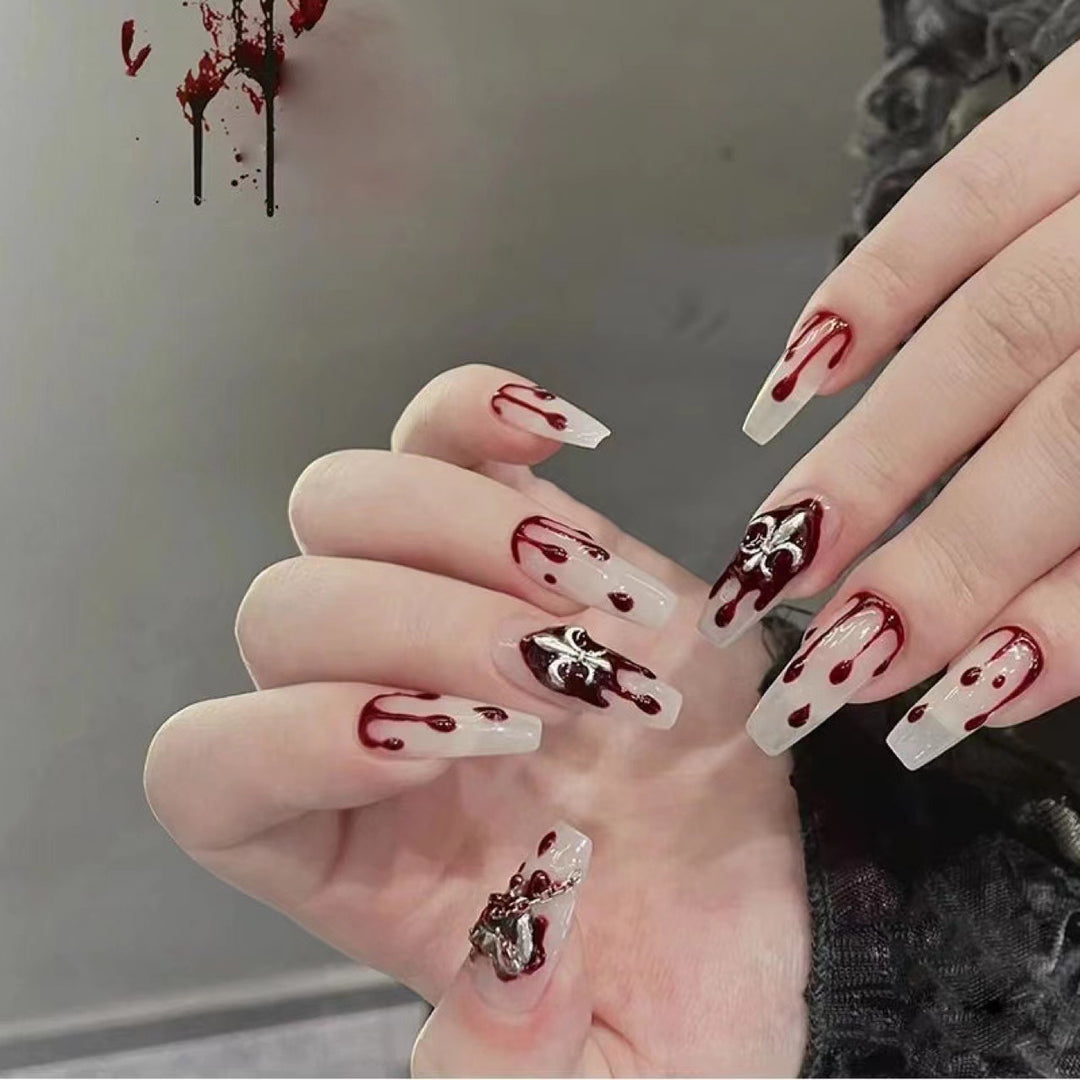 Sparkling Rhinestone Press-On Nail Set Kalsten