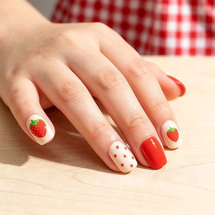 Nail art set with playful flamingo and stripe patterns Kalsten