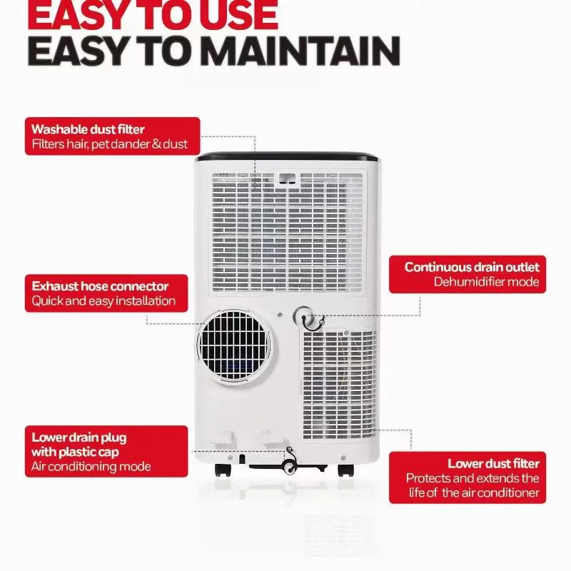 Unisex One Size smart portable air conditioner with WiFi app control, dehumidifier, fan and digital touch display Kalsten