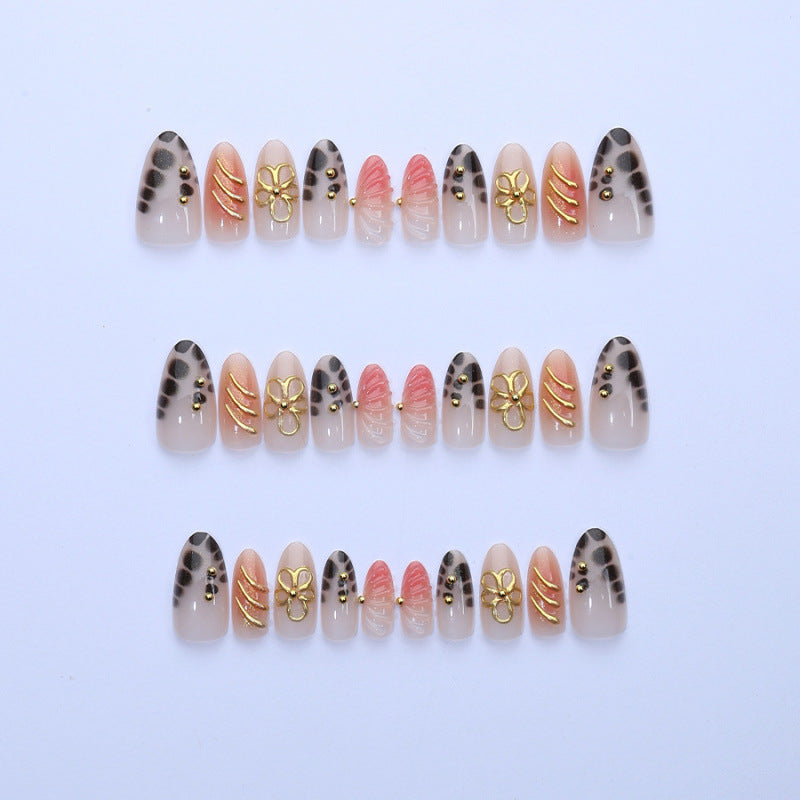Artistic Floral Press-On Nail Set