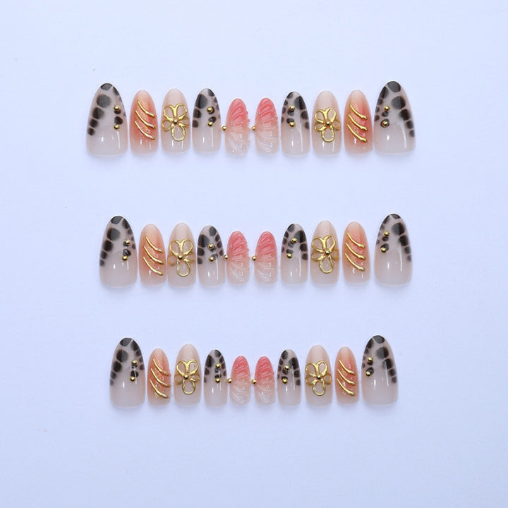 Artistic Floral Press-On Nail Set