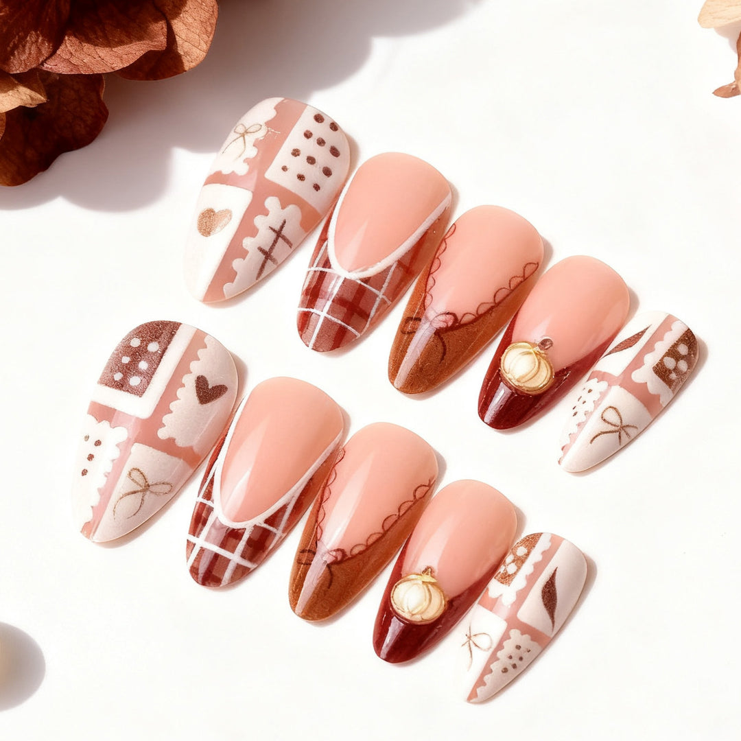 Elegant Seasonal Press-On Nail Art Set